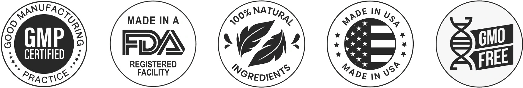 GlucoPrime Natural Formula Badges